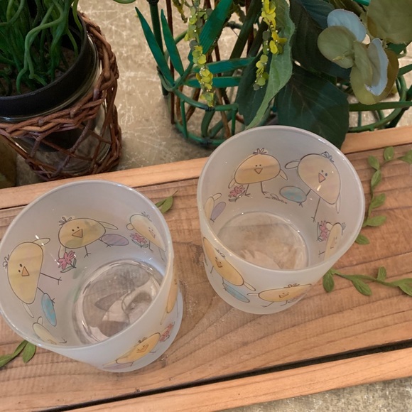 ALBERTO CULVER “Easter Chicks” Old Fashion Bar Glasses RARE - Picture 2 of 7